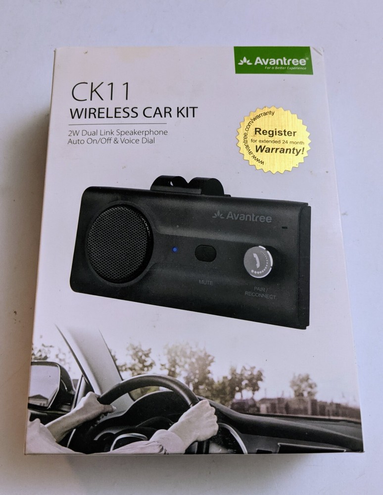 Avantree CK 11 2W Dual Link Wireless Bluetooth Sun Visor Car Kit Speakerphone