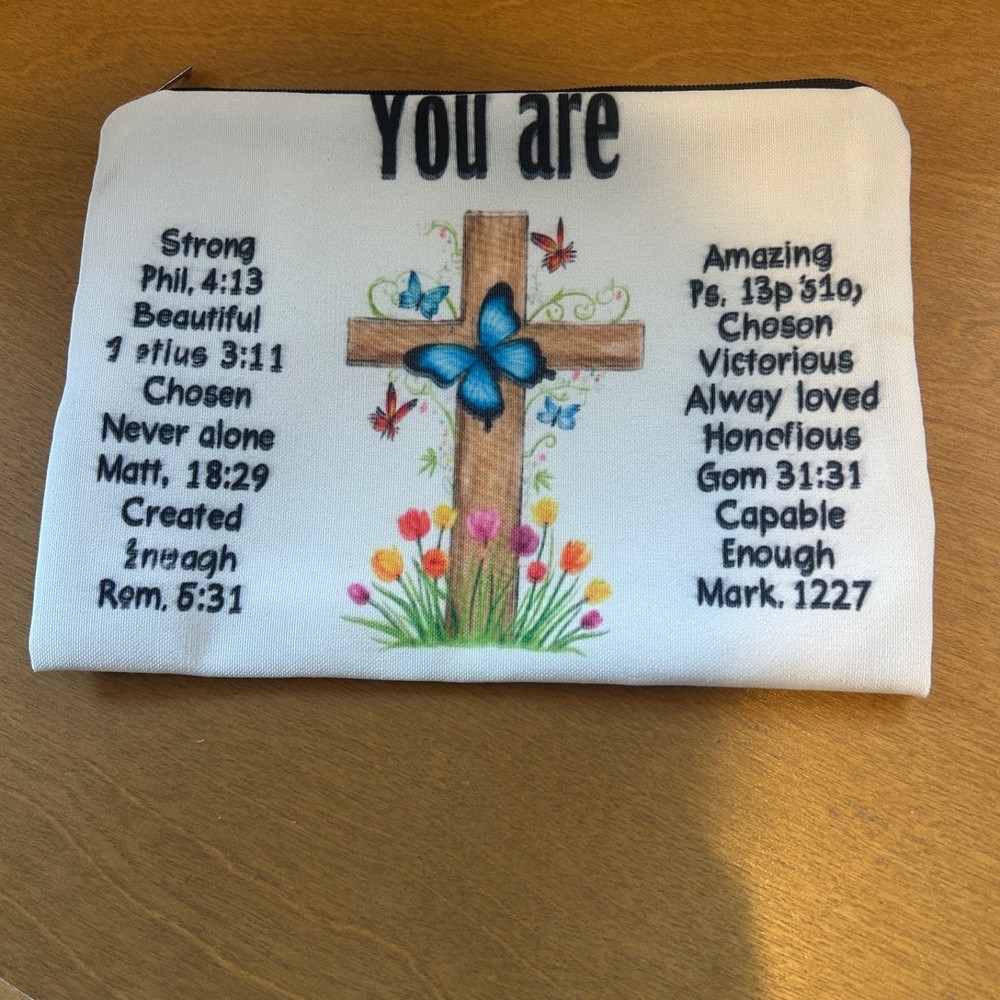 Scripture "You Are" Zippered Makeup Pouch