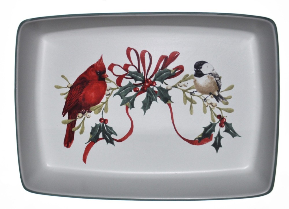 Lenox Winter Greetings Everyday 13 1/2" Rectangular Baker Casserole Baking Dish