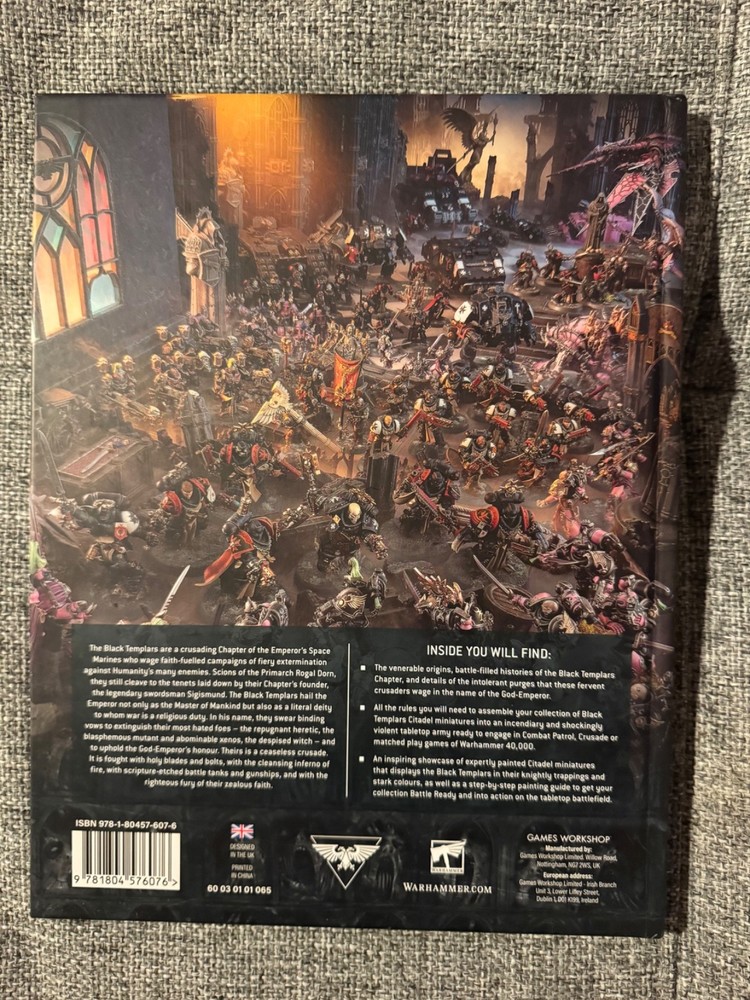 Warhammer 40k Black Templars 10th Ed Codex - Great Condition - Code used
