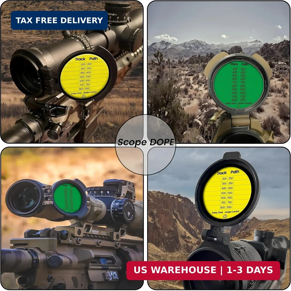 Twizz Scope DOPE Sticker Pack: Removable, Writable Adhesive Labels - 12 Pack (2