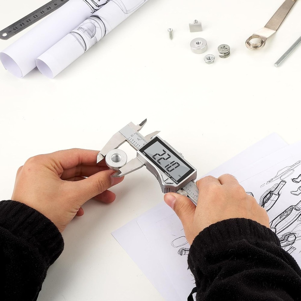 Multi-Mode 0-6'' Digital Caliper - Precision Measuring Tool for DIY Projects
