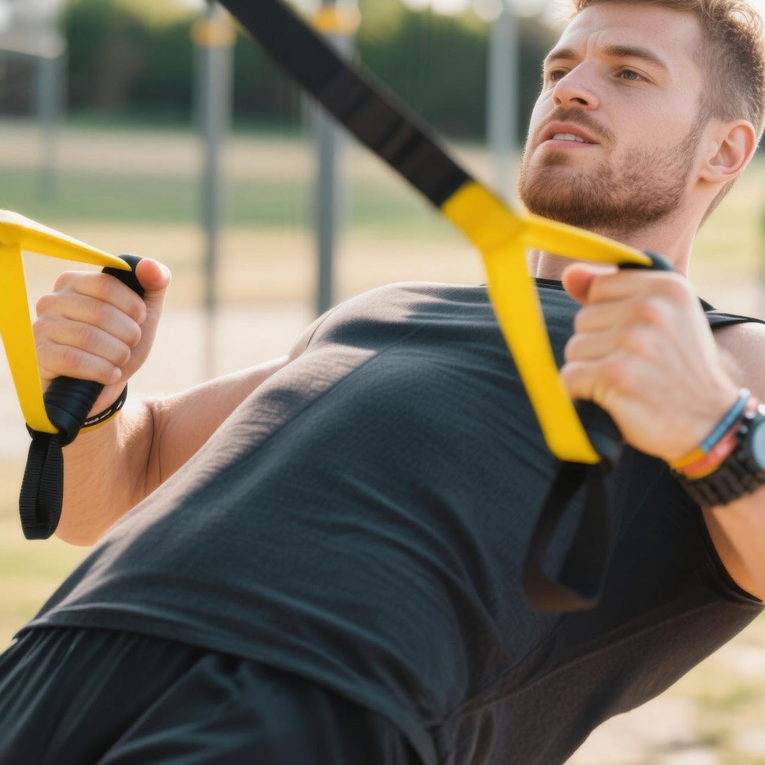 Home Gym Suspension Resistance Strength Training Fitness Straps Workout Trainer