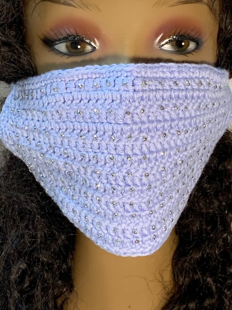Face mask, washable, nose clip, crochet