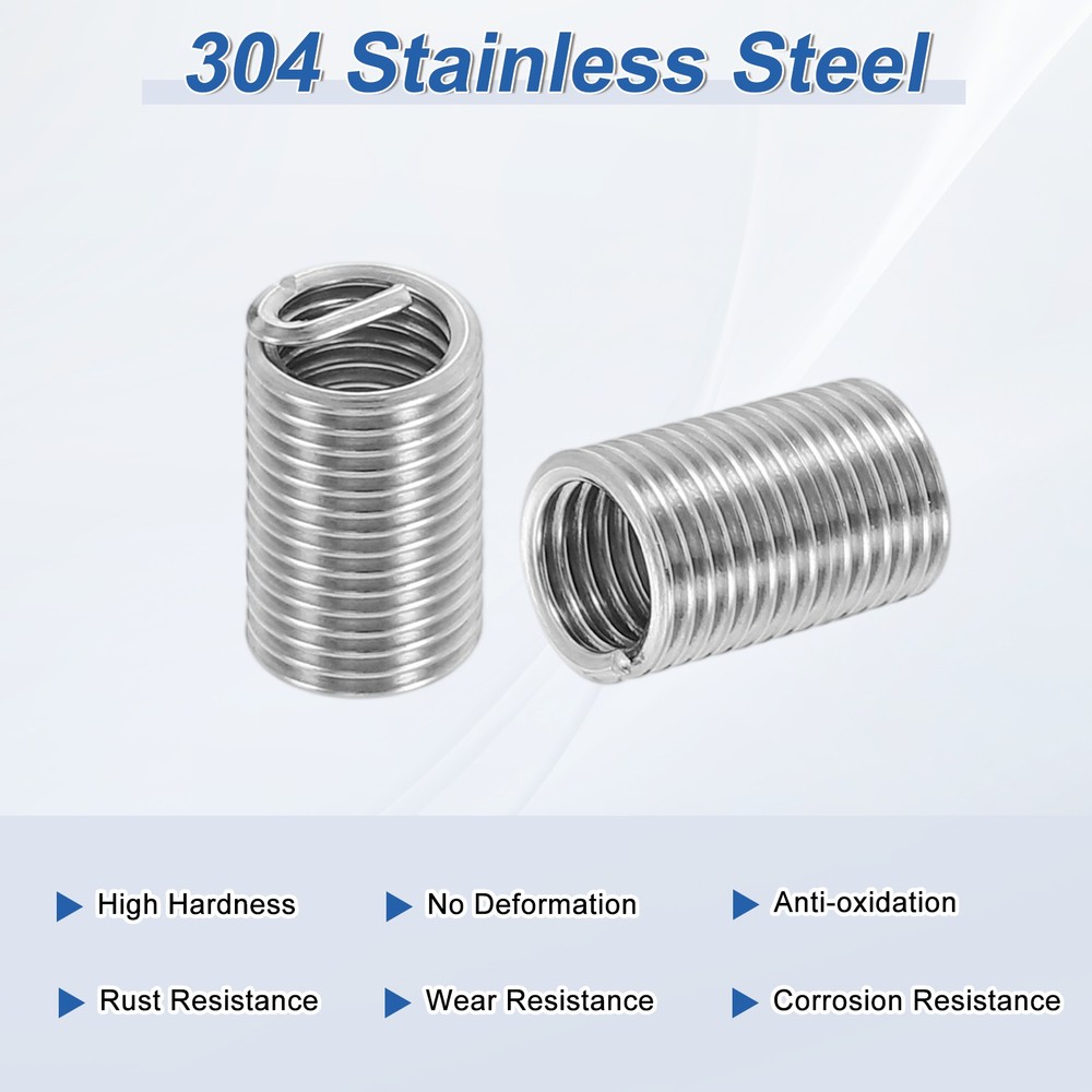 20pcs Wire Thread Inserts 10#-32 UNF 3D 14.4mm Helical Threaded Sleeve