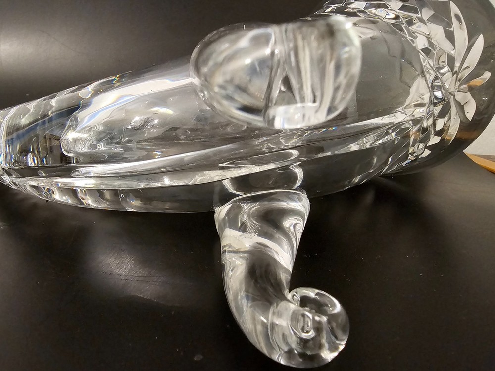 Crystal Cornucopia Heavy Vase