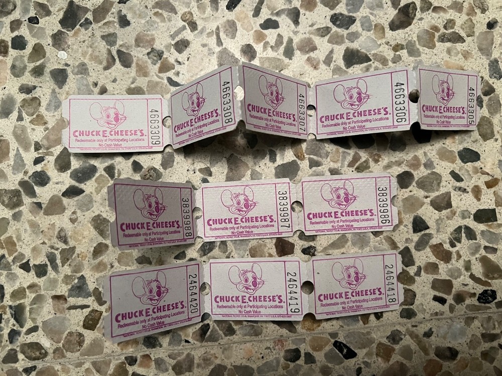 Chuck E. Cheese small tickets lot