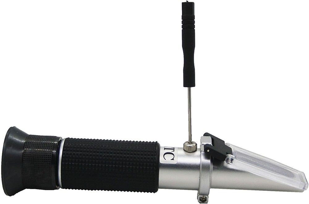 Brix Refractometer with ATC Dual Scale - Specific Gravity & Brix Hydrometer