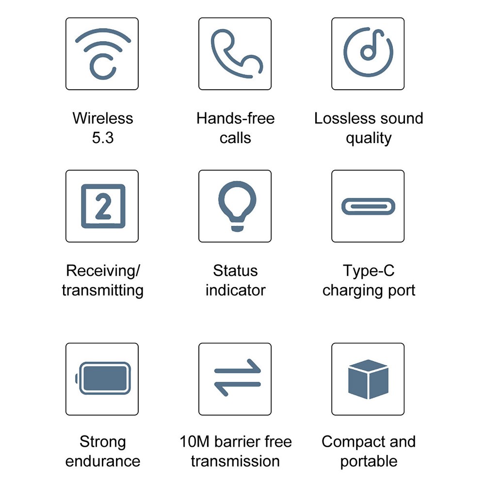 2-in-1 Wireless Bluetooth 5.0 Transmitter Receiver Adapter Audio 3.5mm Jack Aux.