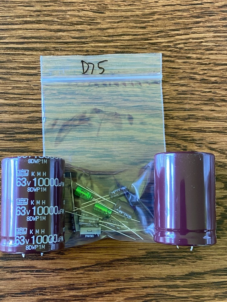 Crown D75 Complete Recap Kit High-Quality Amplifier Rebuild Set