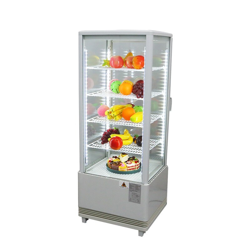 Glass Refrigerated Cake Fruit Display Case 5 Layers Automatic Defrost 110V