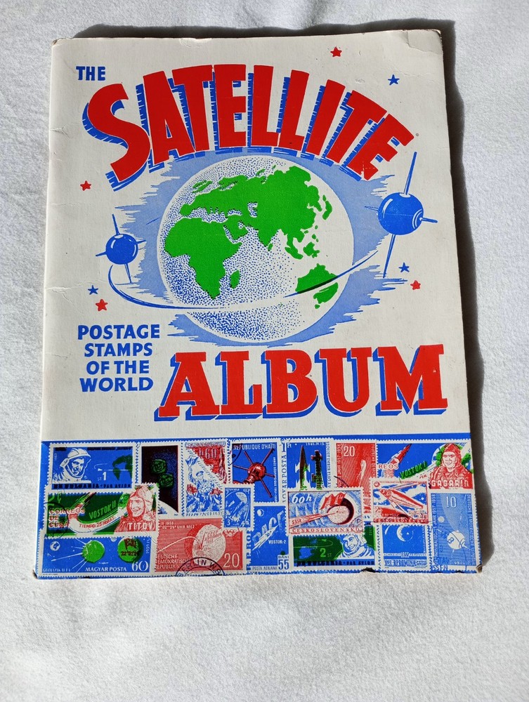1960's STAMP ALBUM "THE SATELLITE" THOMAS CLIFFE of THE PHILATELIC FACTORY RHYL.