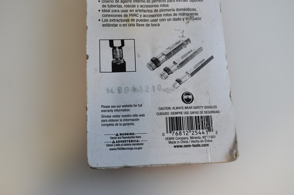 Oem Tools 25441 Pipe Extractor Set New