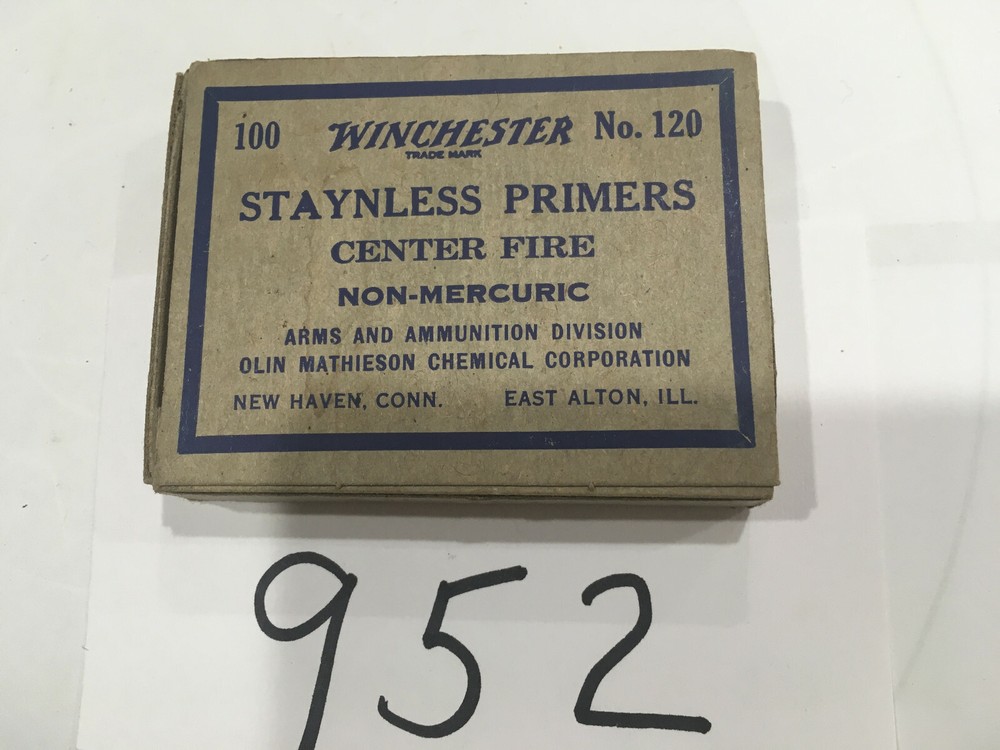 Winchester Staynless Primers empty box.