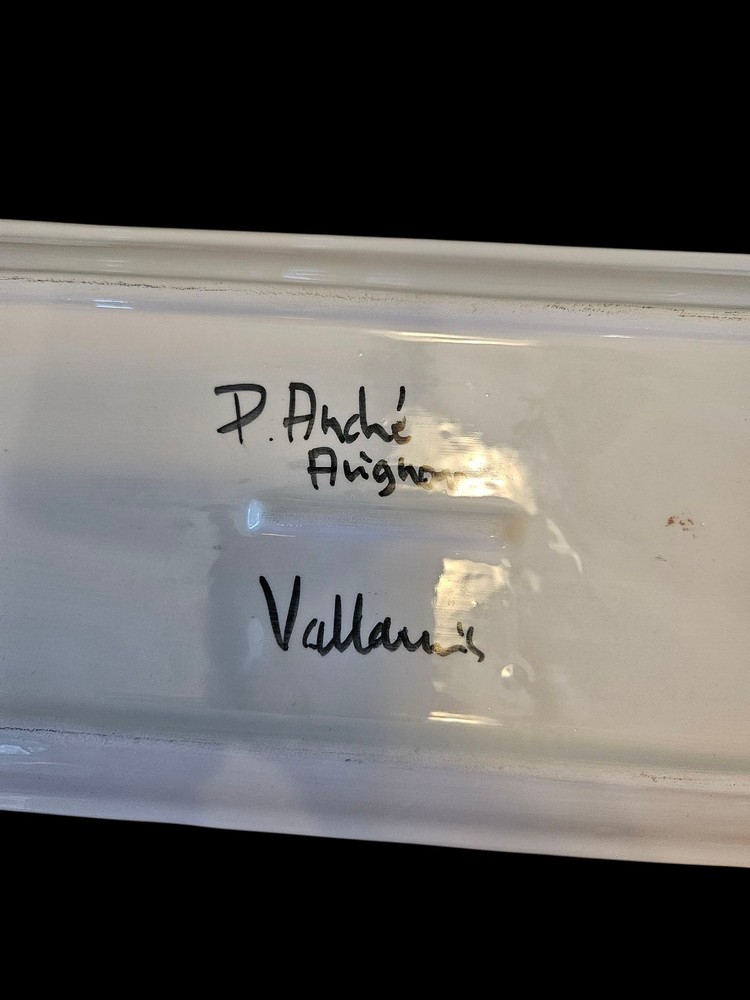 Vallarius Pottery Tray And Pitcher - Whimsical Pattern