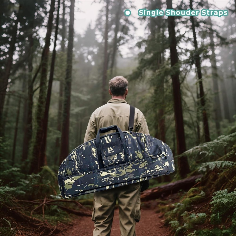 Compartmentalized Soft Bow Case - Portable Archery Solution with Arrow Storage