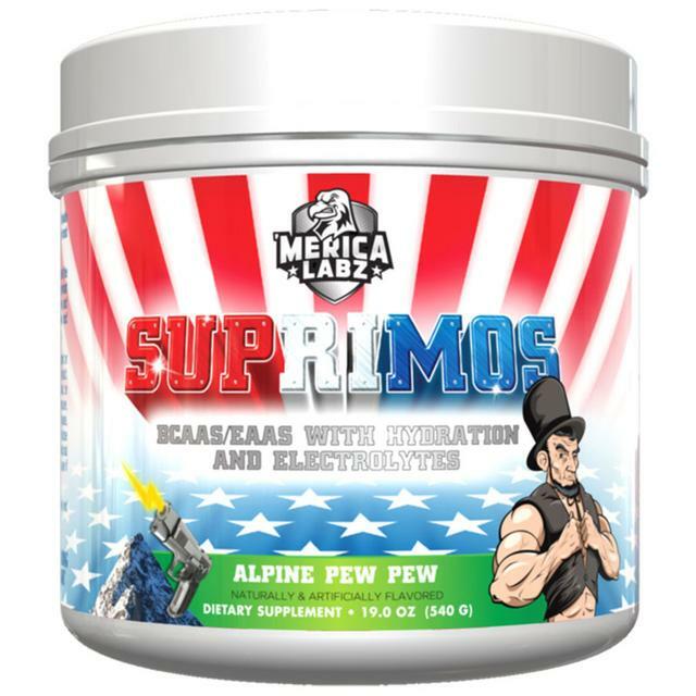 Merica Labz Suprimos BCAA/EAA Supplement w/ Eletrolytes - Alpine Pew Pew