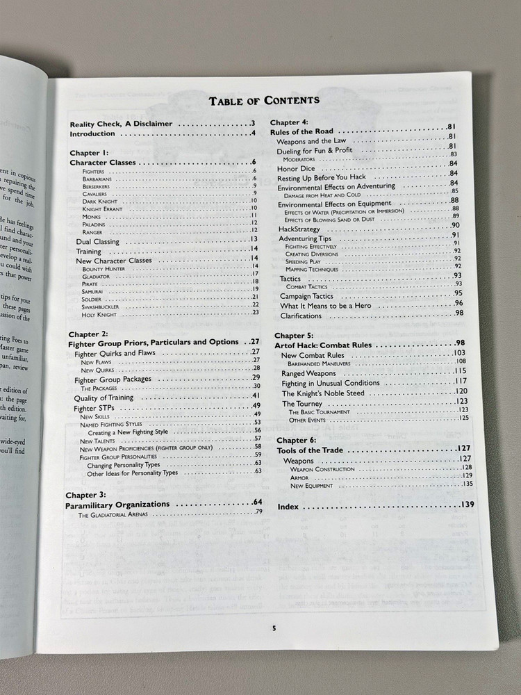 HackMaster The Combatant's Guide to Slaughtering Foes Sourcebook D&D First Print