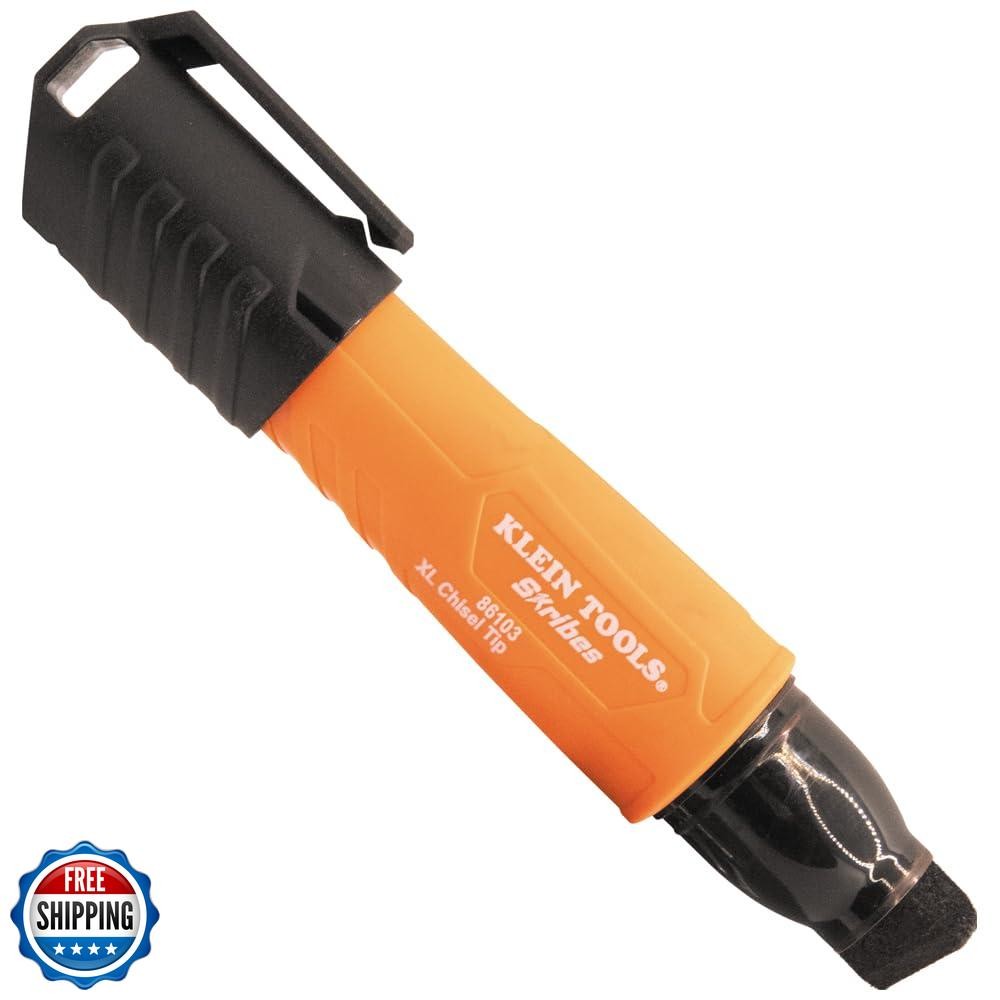 Klein Tools 86103 Skribes XL Permanent Marker, Chisel Tip, Professional-Grade