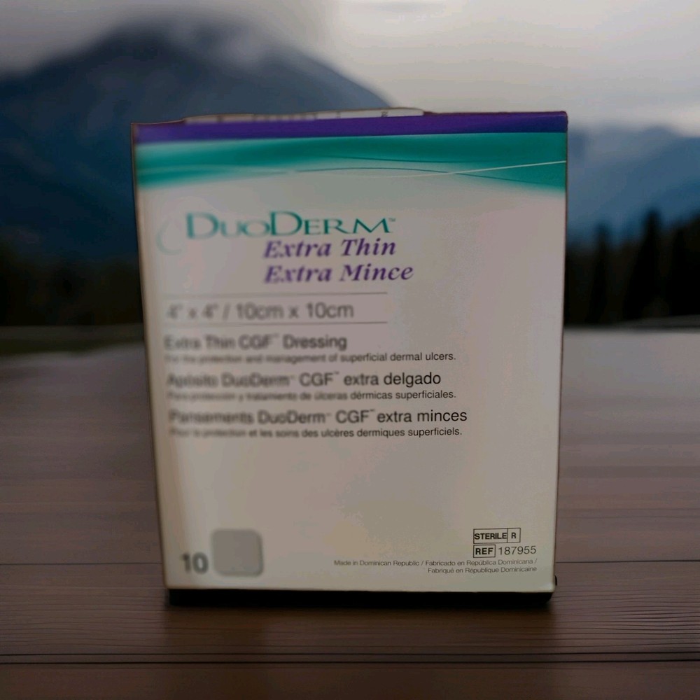 DuoDerm Extra Thin CGF Dressing 4" x 4" 10cm x 10cm 10 Pack REF 187955