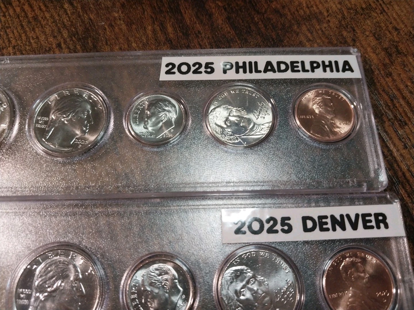 2026D AND 2025 P AND D SEMI QUINCENTENIAL COMBINED HALF/CENT 15 COINS IN HOLDERS