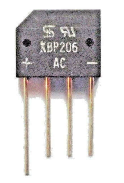 20PCS KBP206 Diode Full Bridge Rectifier 2A 600V 4PIN US/SH