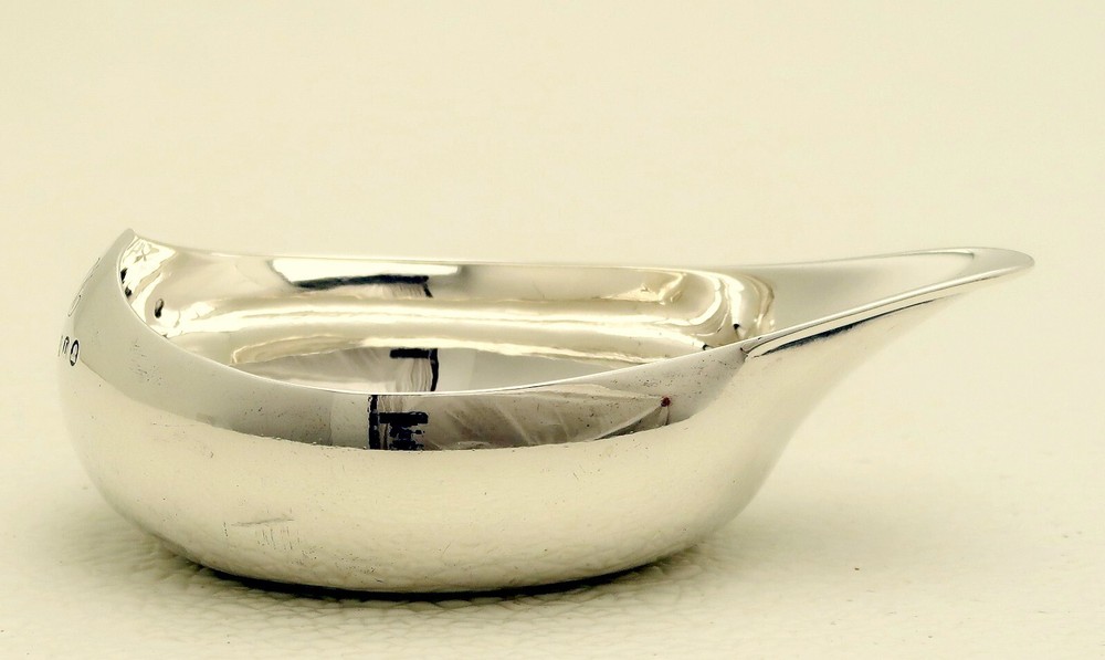 English Sterling Silver Pap-boat Date-marked 1806 MF Script monogram