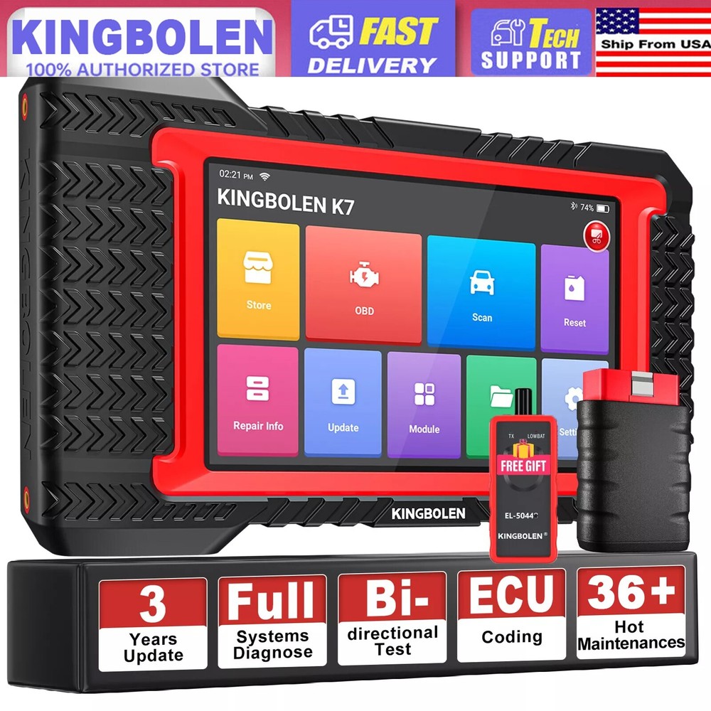 KINGBOLEN K7 ECU Coding Bidirectional Diagnostic Tool All System OBD2 Scanner