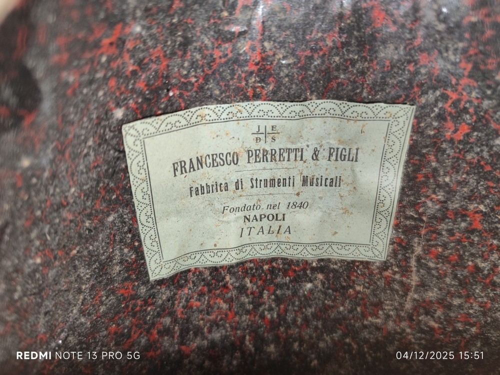 Mandolin 4/4 Francesco Perretti E Figli 1890 Naples 曼陀林 만돌린マンドリン