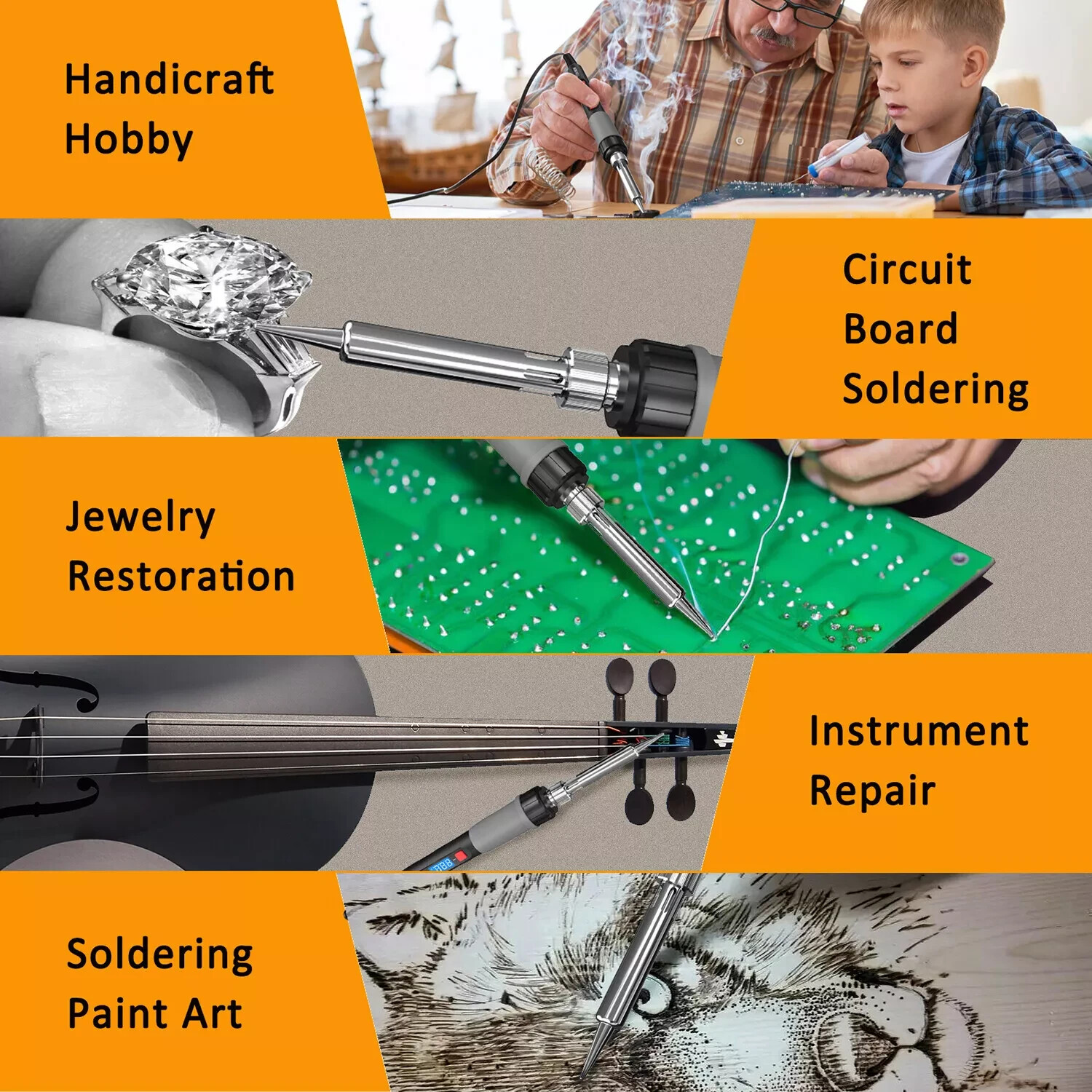 90W Digital Electric Soldering Iron Kit Tempe Adjustable Welding Tool Solder Gun