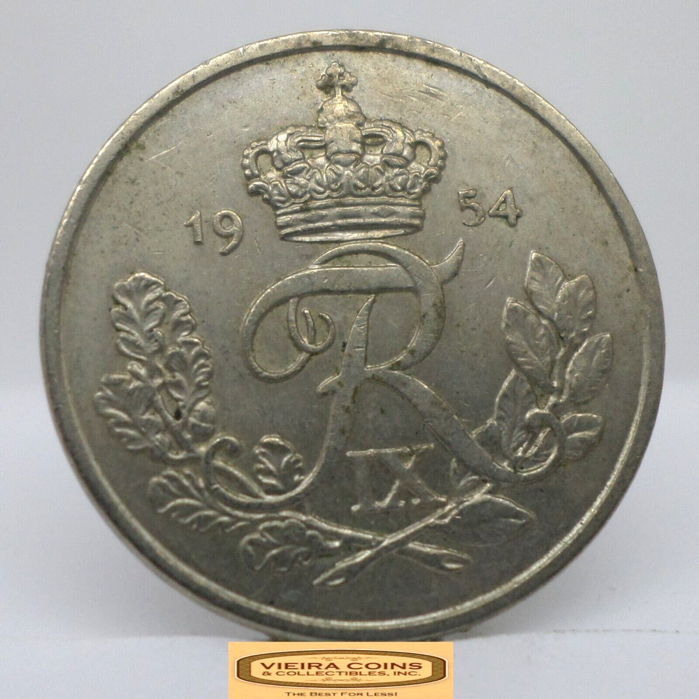 1954 Denmark 25 Ore -  #C37820NQ