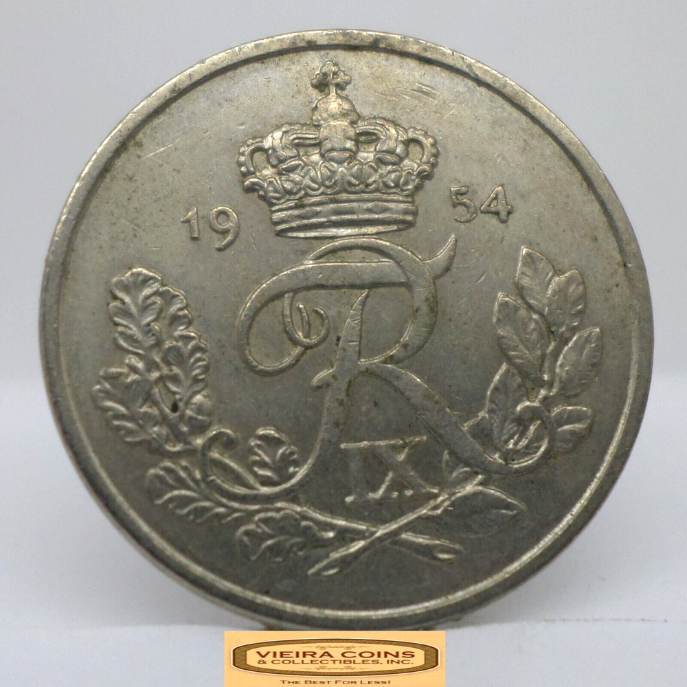 1954 Denmark 25 Ore - #C37820NQ