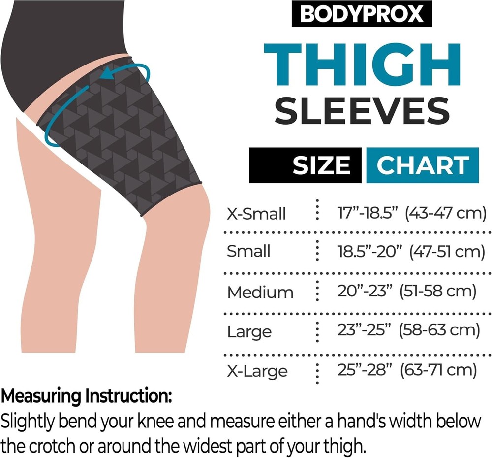 BODYPROX Thigh Compression Sleeve(1 Pair), Hamstring Compression Sleeve