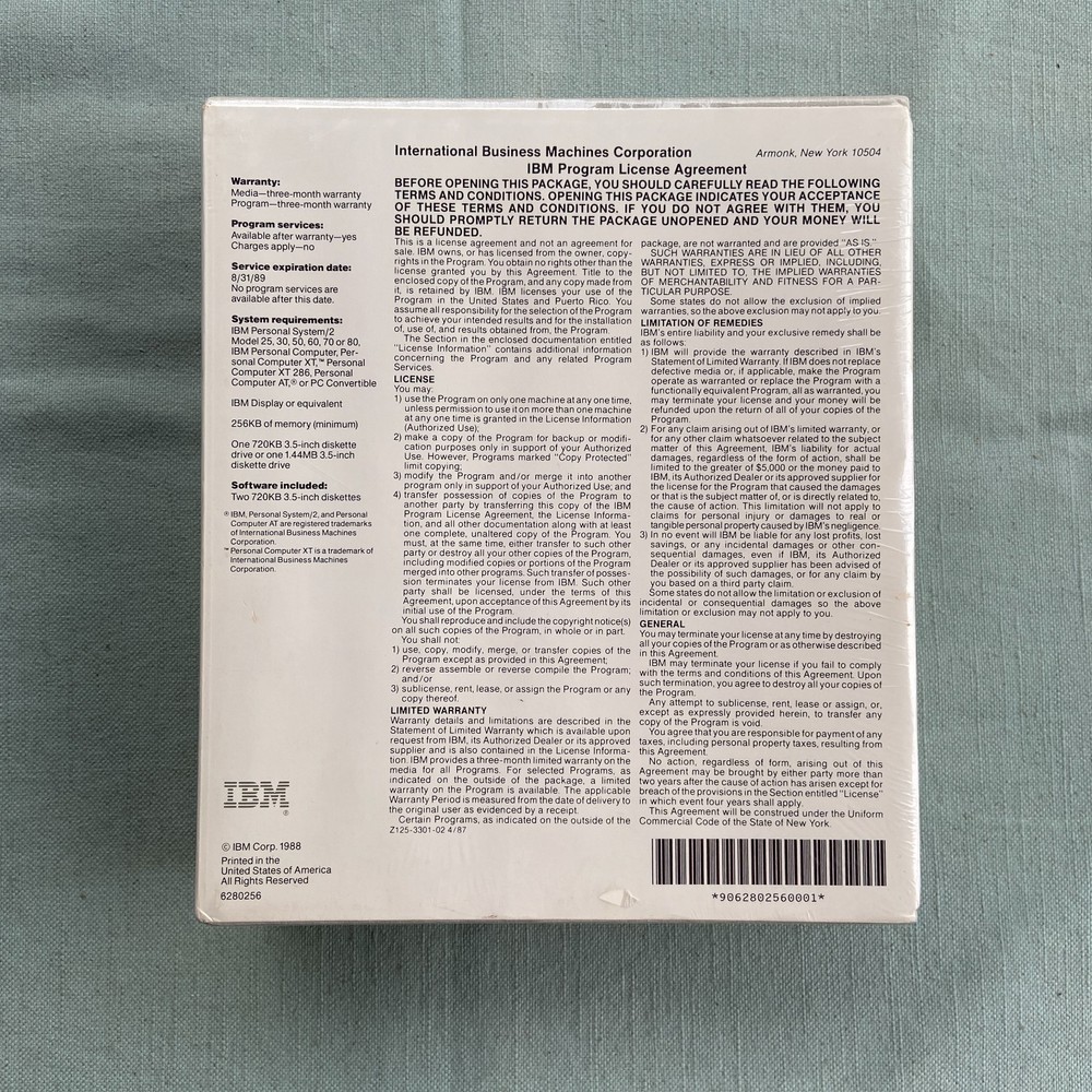 IBM Disk Operating System DOS Version 4.00 3.5" Diskettes NEW SEALED PS/2 PC