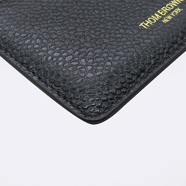 Tom Brown Pebble Grain Leather Mirror Card Case