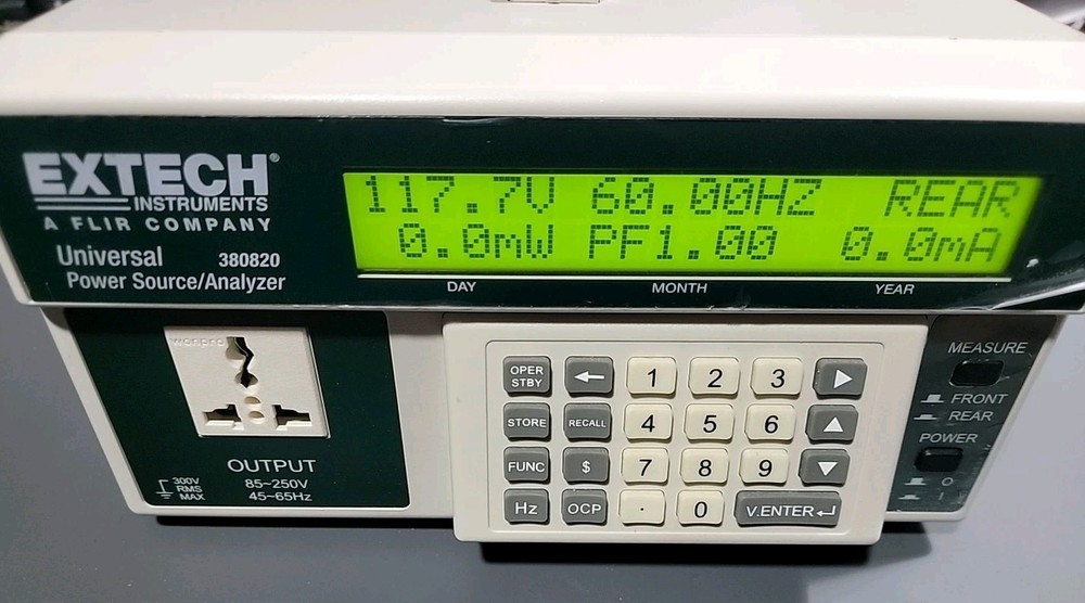 Extech 380820 Universal Power Source/Analyzer 85-250VAC Rated For 10A