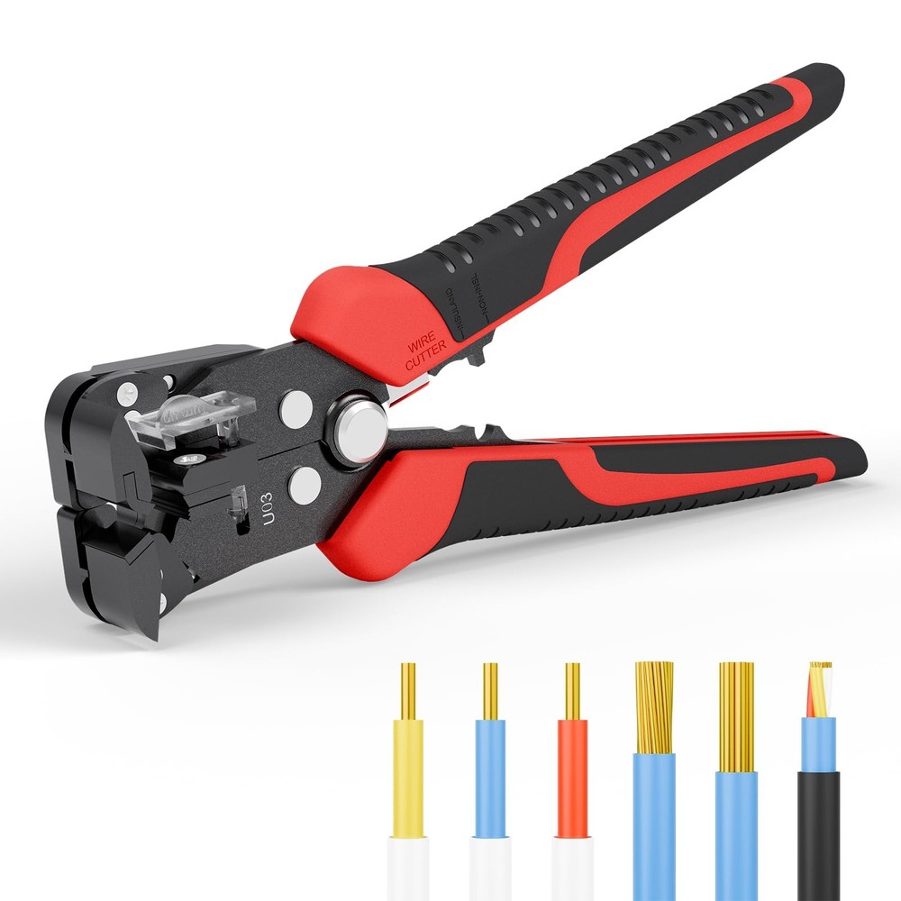Self Adjusting Wire Stripper, ULEEY 3 in 1 Automatic Red