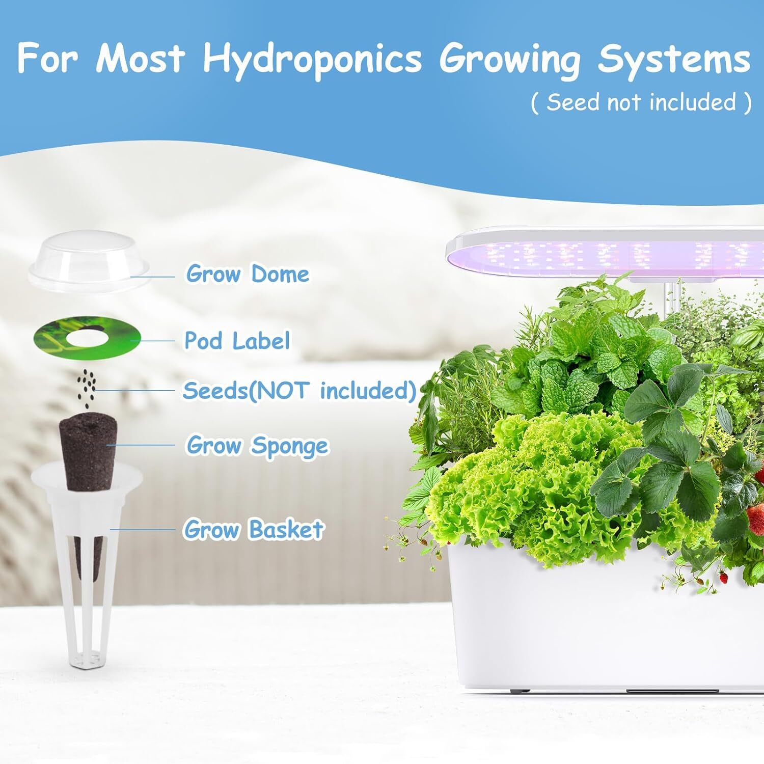 121pcs Hydroponic Pods Kit, Seed Pods Kit for Aerogarden,Grow Anything Kit