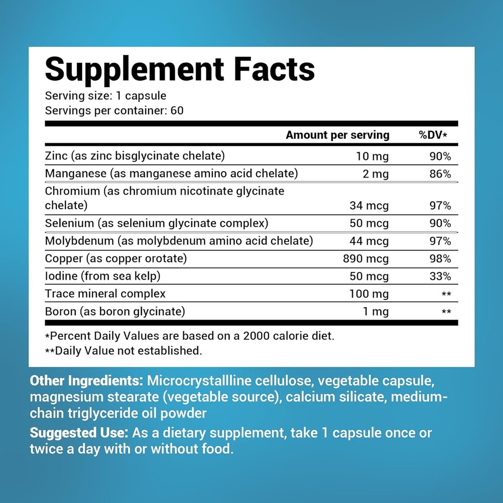 Dr. Berg Trace Minerals Enhanced Complex - 70+ Nutrients,Energy & Immune Support