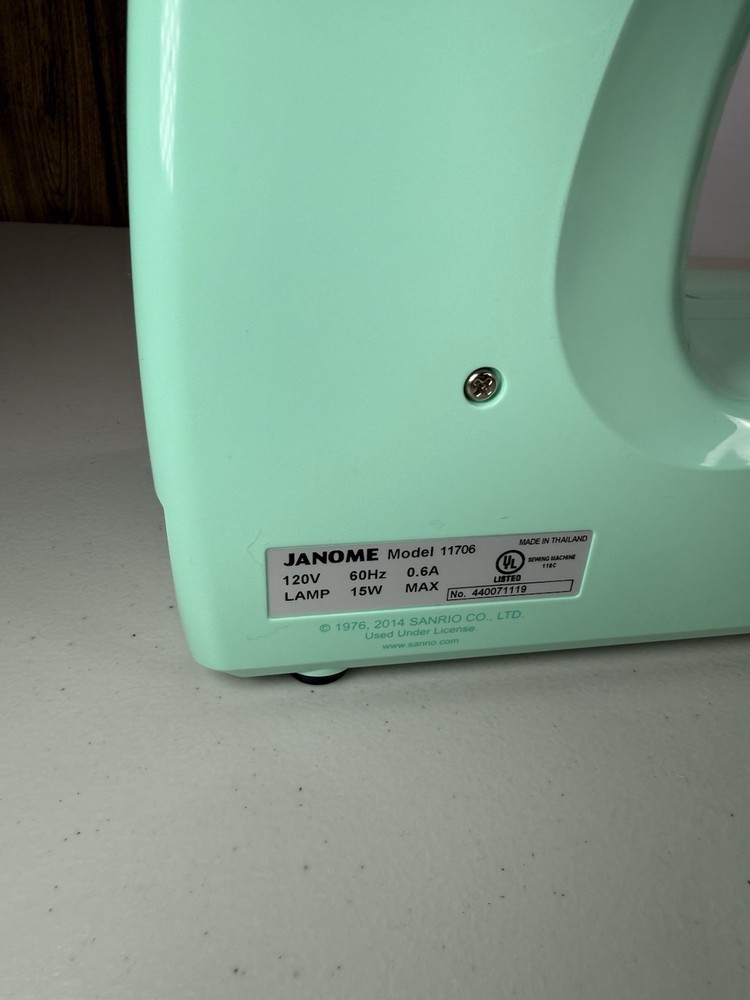 Janome Hello Kitty Sewing Machine Model 11706 | Missing Cord Pedal