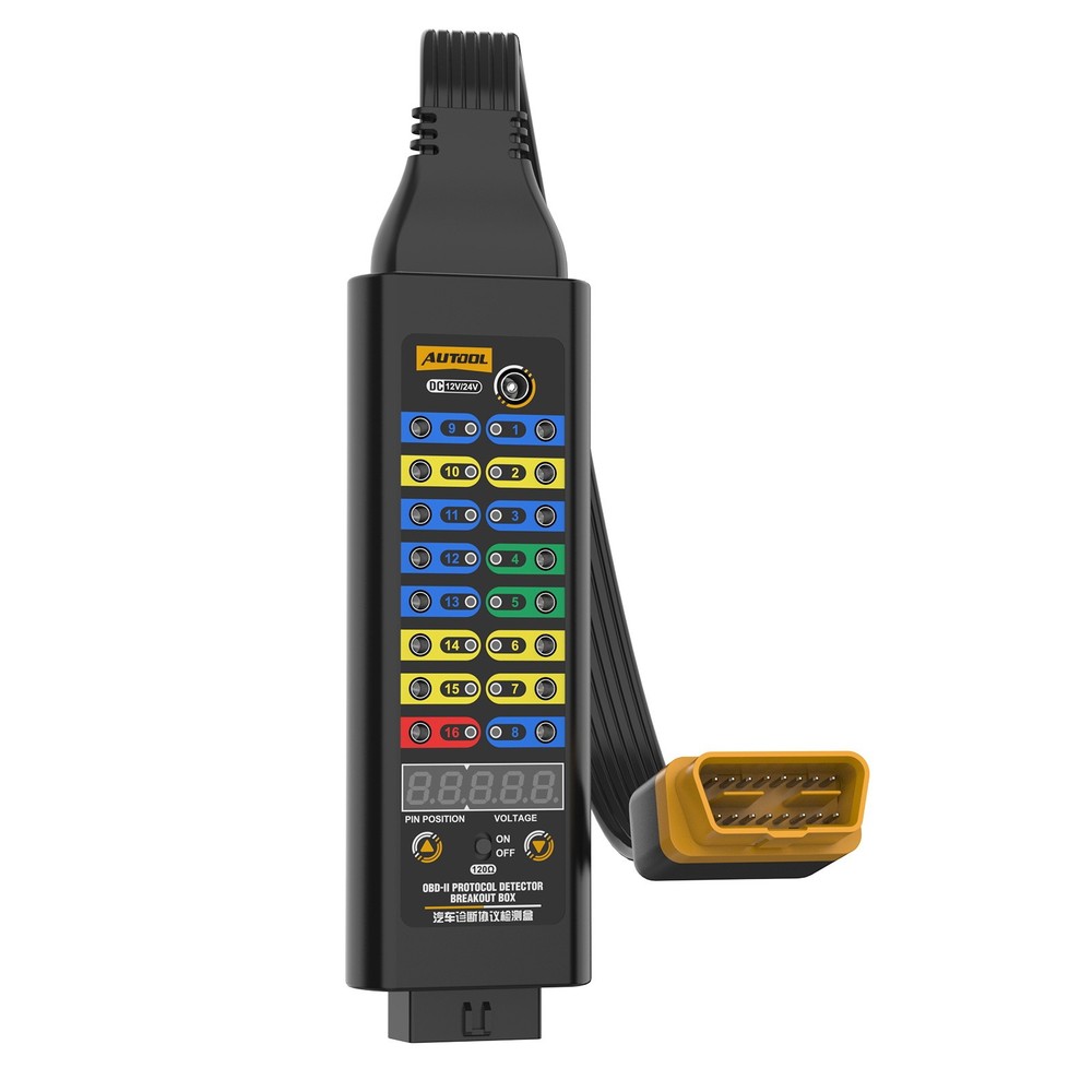 OBD2 Breakout Box OBDII Protocol Detector CAN Test Break Out Box Resistor Mode