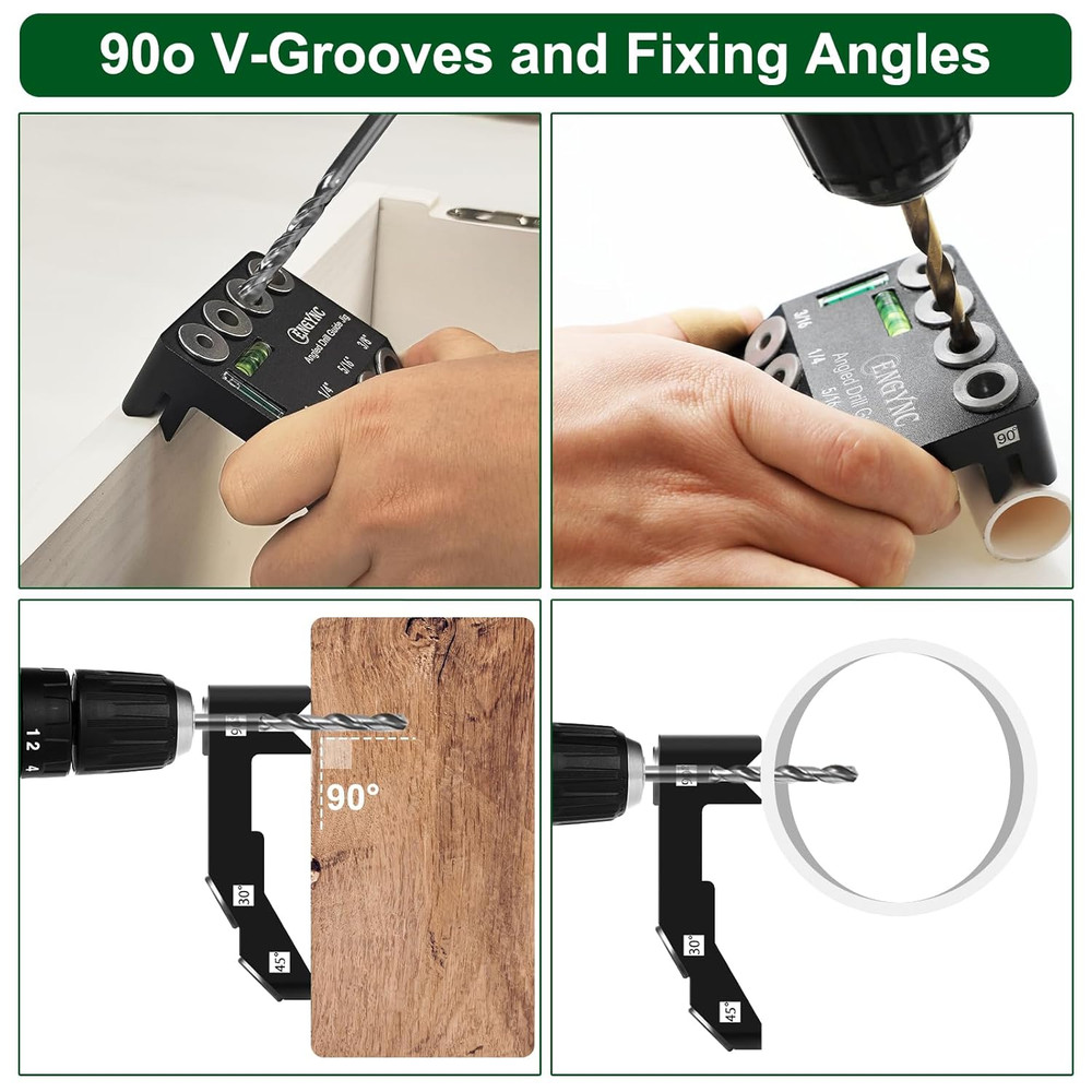 Adjustable Angled Drill Guide Jig 30° 45° 90°