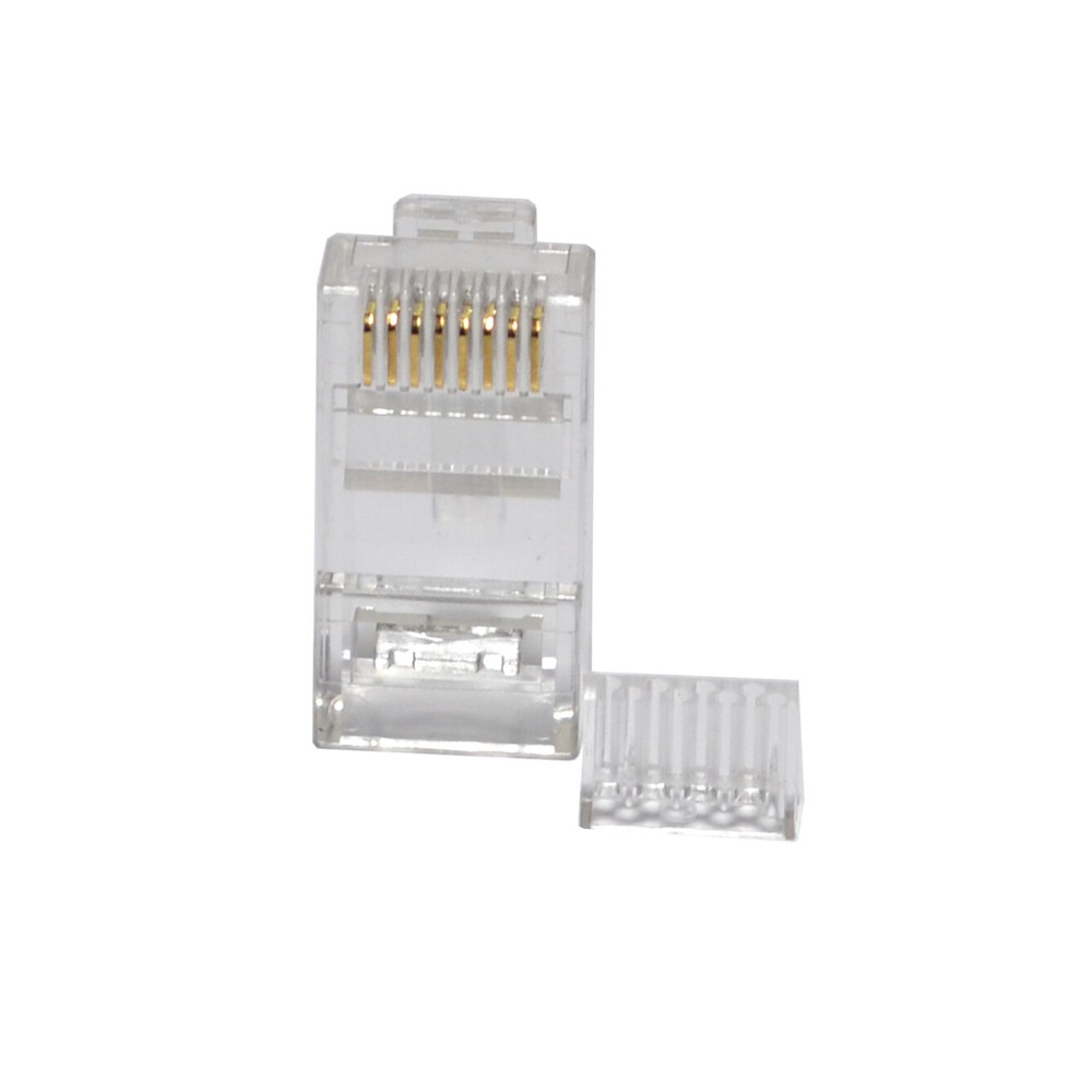 100 pieces RJ45 Plug Cat6 w Load Bar Insert Modular LAN Network Connector Cable