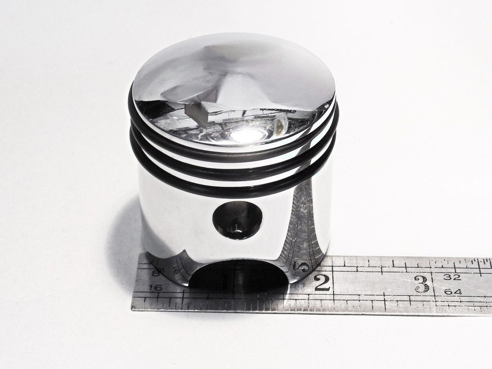 Chrome Aluminum Piston Shifter Handle Knob Column & Floor Shift
