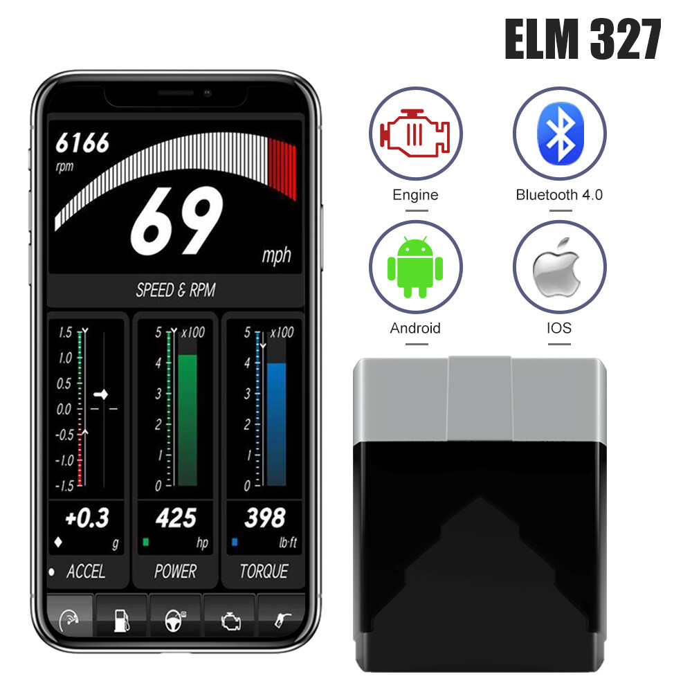 ELM327 Bluetooth OBD2 Code Reader Diagnostic Scanner Check Engine for Android