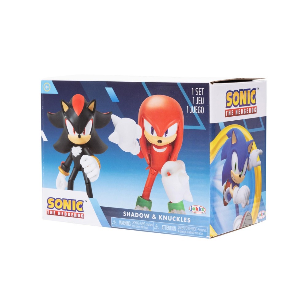 Sonic The Hedgehog 4" Action Figure 2 Pack Knuckles & 4", & Shadow