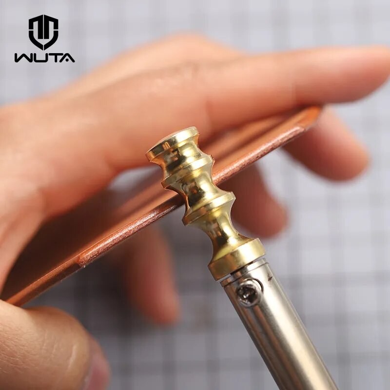 WUTA Leather Edge Tools Solid Brass Iron Marking Creaser Tips Power Edge Slicke