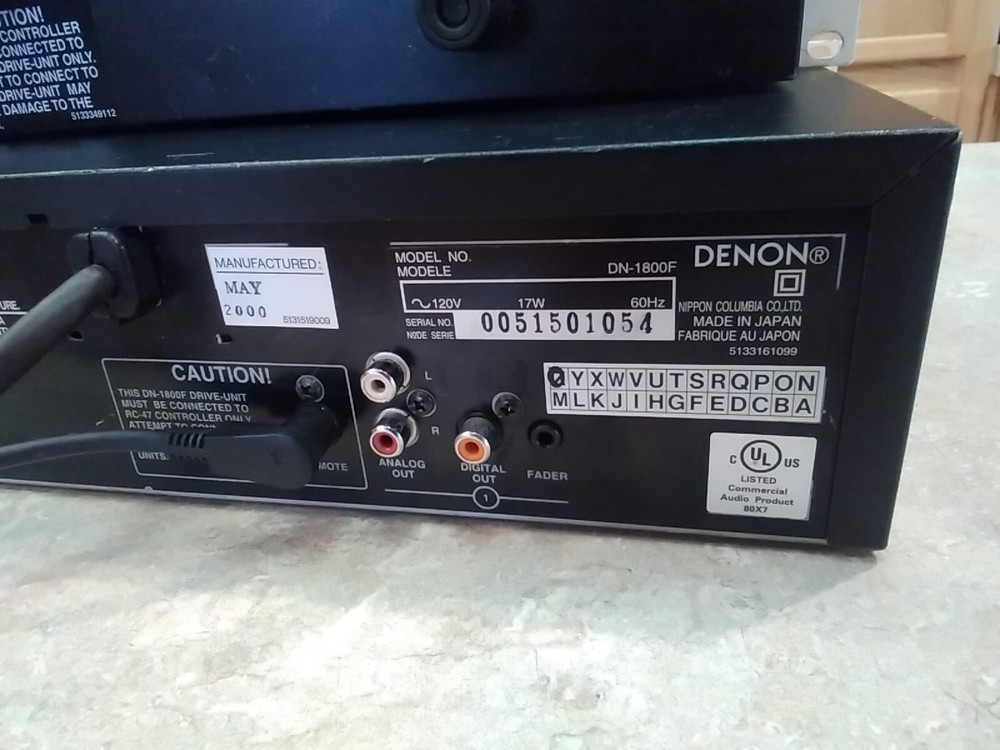 DENON DN-1800F Dual CD Player & Remote Control Unit + RC-47 Set -Read Descriptio