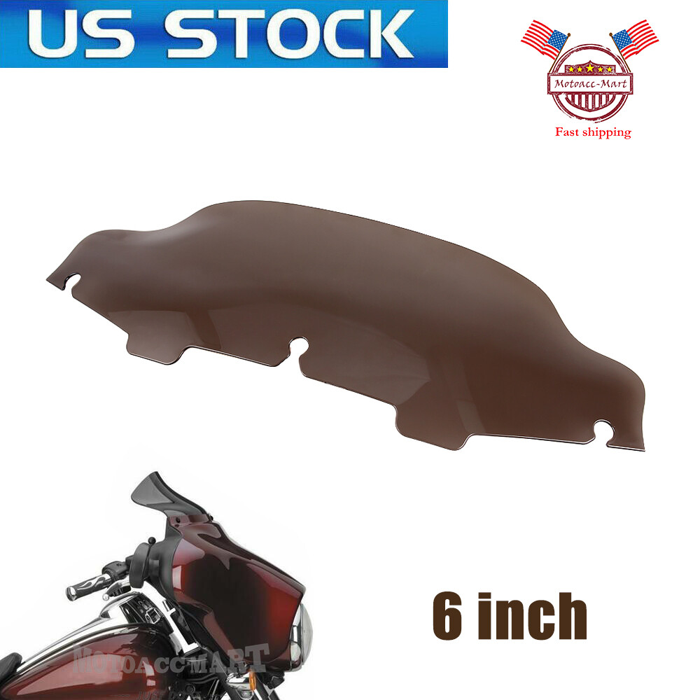 6" 8" Wave Upper Fairing Windshield Windscreen For Harley Touring Street Glide