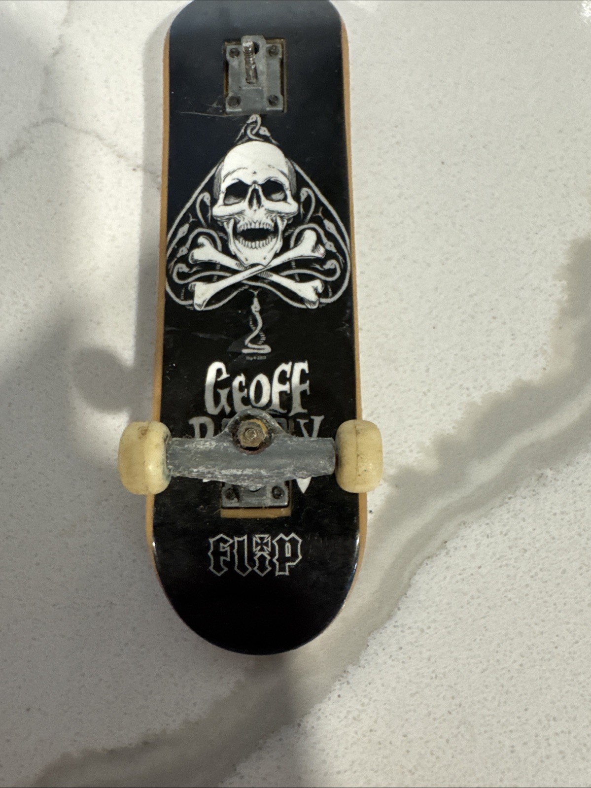 Vintage Geoff Rowley Flip Skateboard Deck 2003 Spade Skull
